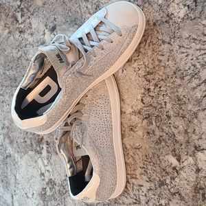 P448 Silver Leopard Sneakers